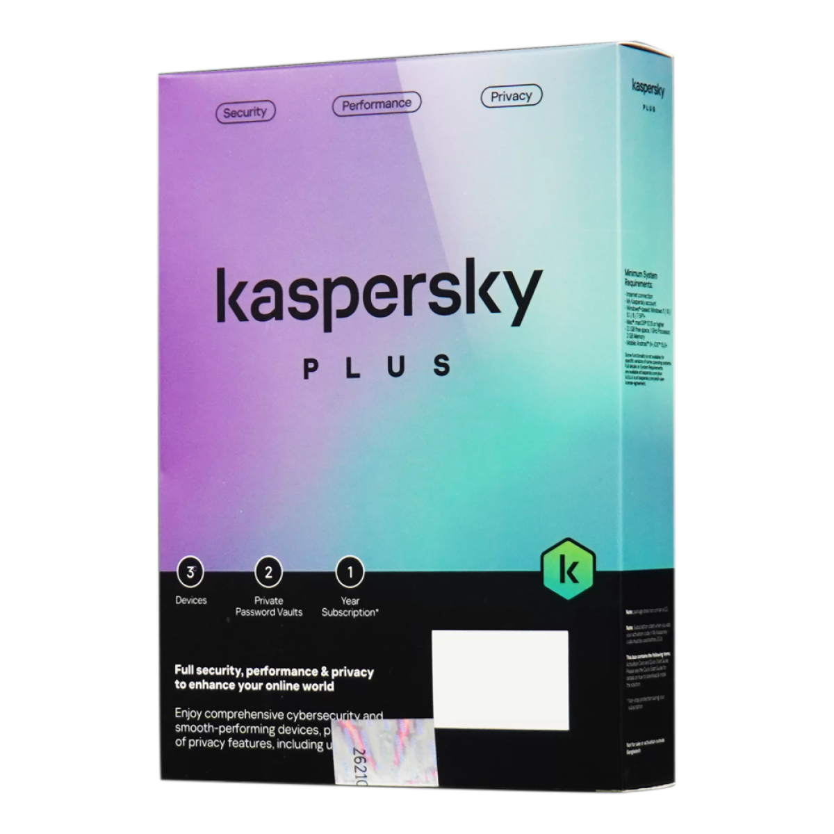 Kaspersky Plus Internet Security | 3 Device | 1 Year | Anti-Phishing and Firewall | Unlimited VPN | Password Manager | Online Banking Protection | PC/Mac/Mobile
