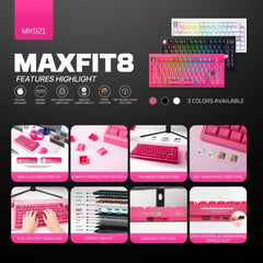 Fantech MK921 MAXFIT8 QMK Mechanical Keyboard Pink