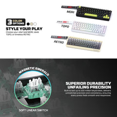 Fantech Keyboard ATOM HE68 MK922 MAGNETIC SWITCH - WHITE, gaming keyboard