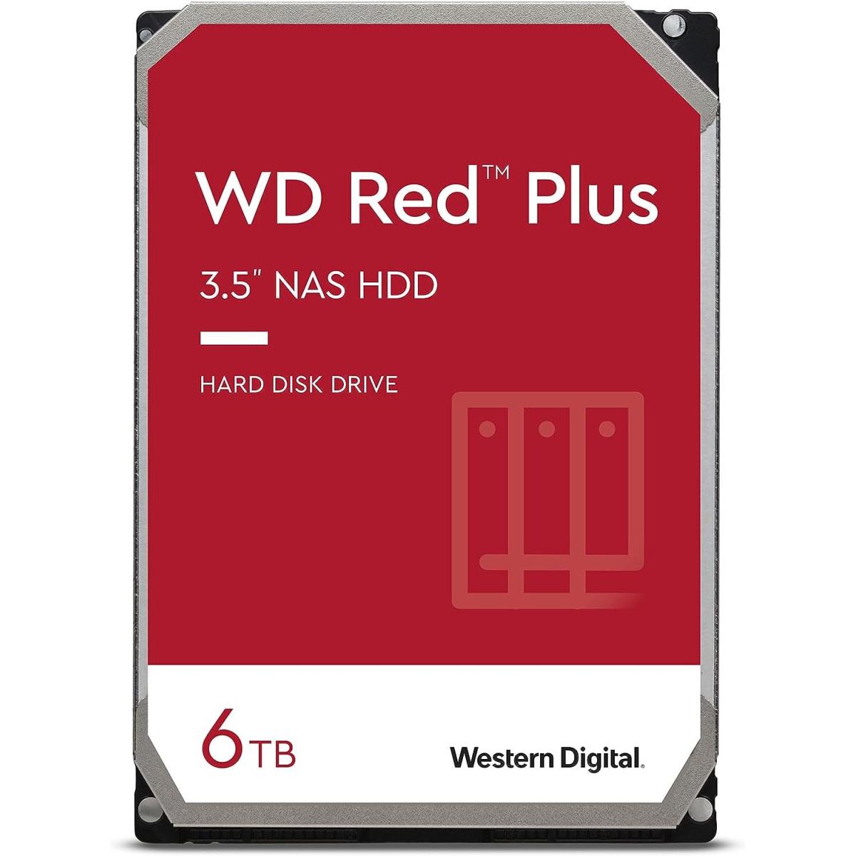 Western Digital 6tb Wd Red Plus Nas Internal Hdd 256 Mb Cache 3.5" Internal Hdd