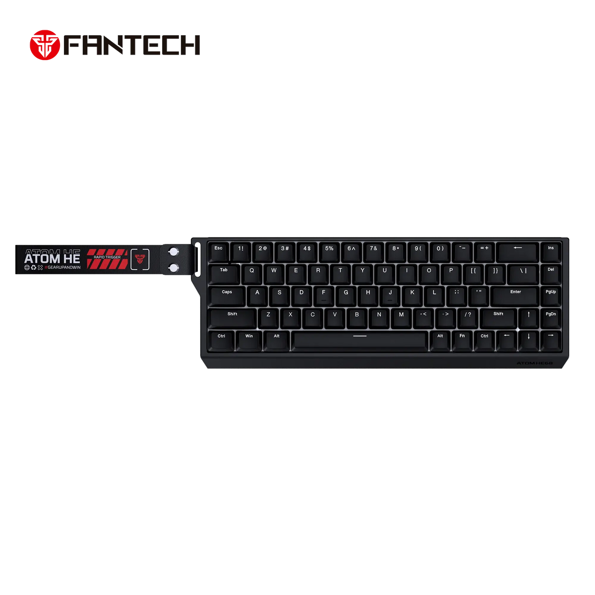 Fantech Atom He68 Mk811 Wired Magnetic Gaming Keyboard Black (8k Polling Rate) Magnetic Emerald Switch
