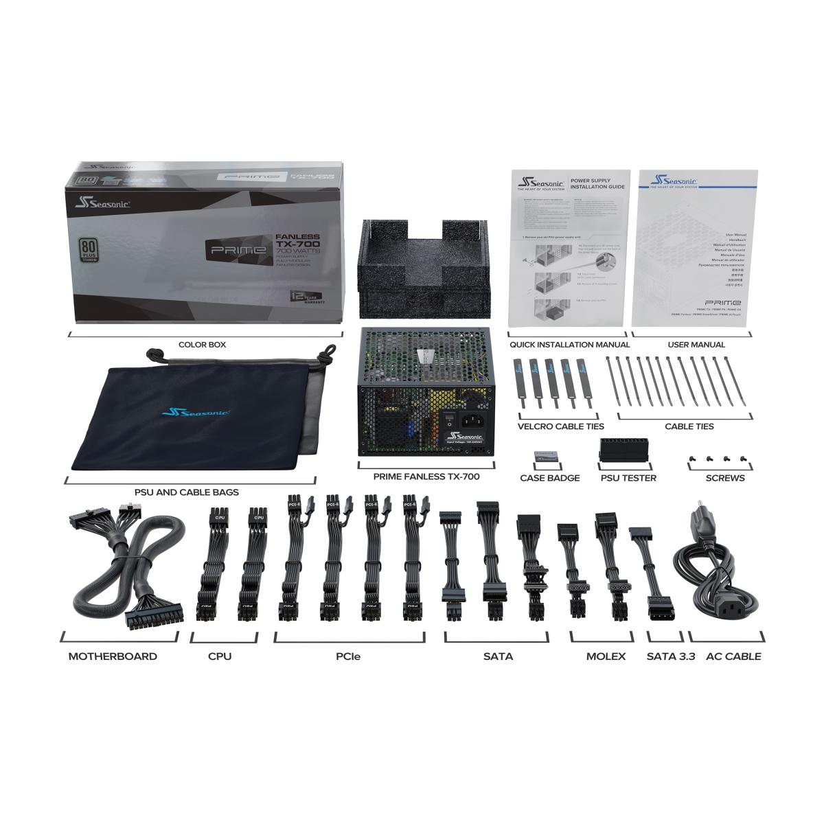 Seasonic power supplies for electronics hardware