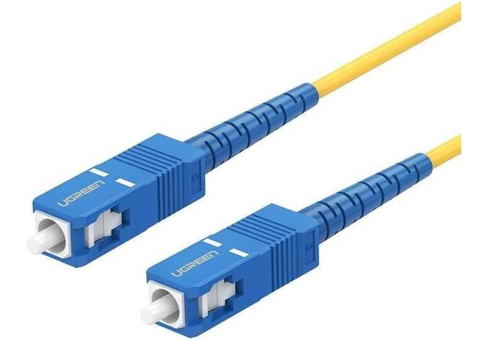 UGREEN 70664 SC-SC Single Mode Fiber Optic Cable, 3 Meter Length, Yellow