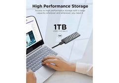 Lenovo Portable SSD | 1TB SSD | 1050 MB/s | USB 3.2 Gen 2 | USB-C | Metal Housing | Grey | PS8 | GXB1M24160