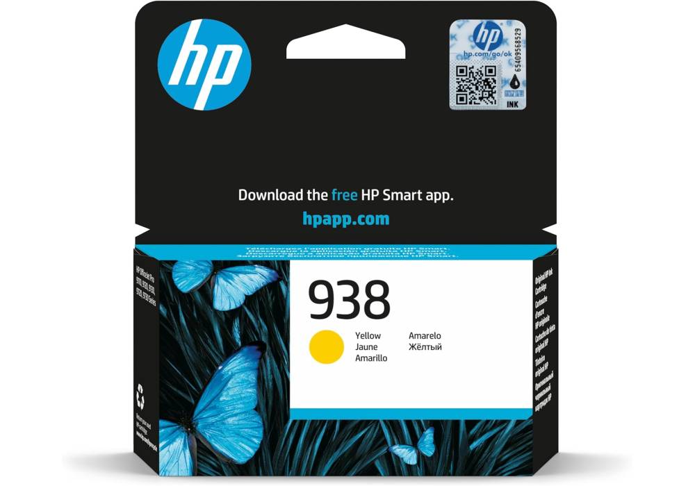 HP|HP 938 Yellow Original Ink Cartridge|Magenta|800 pages|HP OfficeJet Pro 9120, 9123, 9130, 9120b, 9130b, 9720, 9730, 9110b|4S6X7PE