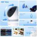 EZVIZ 3K 5MP Security Indoor Camera Pan & Tilt, Color Night Vision, WDR, 360° Visual, Auto-Zoom Tracking, Smart Human/Motion Detection, 2-Way Calling with Touch Button, Auto-Patrol Mode | H6c G1 3K