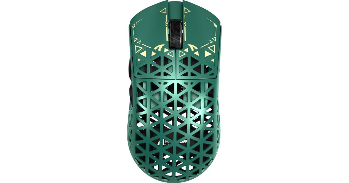 ATTACK SHARK R5Ultra 8K Carbon Fiber Wireless Gaming Mouse with 42000 DPI -PAW3950 MAX Sensor -39g Ultra-Lightweight-Nordic 52840 MCU Chip-Wired/BT/2.4GHz Wirelss Programmable Mouse for PC/Mac (Green)