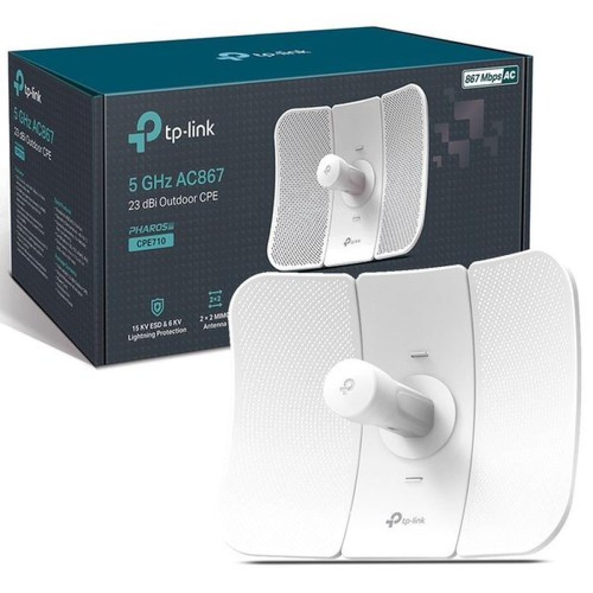 TP-Link CPE710 5GHz AC867 Long Range Outdoor CPE Point to Point Wireless Bridge 23dBi Passive PoE
