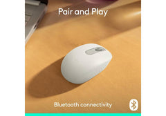 Logitech M196 Bluetooth Wireless Mouse, Compact and Portable Mouse for Laptops, Tablets and More, 12-Month Battery, Smooth Tracking, Compatible with PC and Mac - Off White