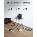 Anker Nano Travel Adapter – 5‑in‑1 Universal Plug (Type A/I/G/C), 20W USB‑C Fast Charging, Compact Foldable Design, Charge 5 Devices Simultaneously - 18 Months Warranty