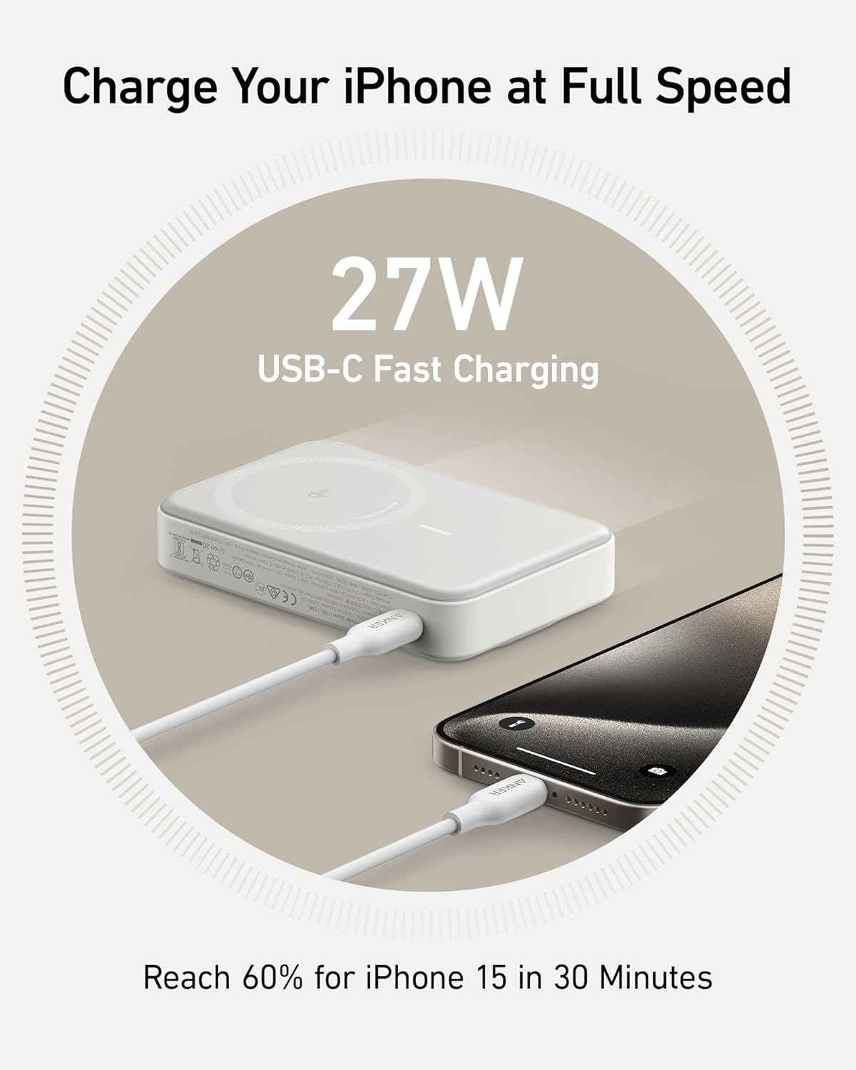 Anker MagGo Power Bank (10K) Black 15w