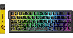 ATTACK SHARK X68 HE Rapid Trigger Mechanical Gaming Keyboard 60% Wired with Adjustable Actuation,Hall Effect Magnetic Switch,8KHz Polling Rate,RGB Backlit,Top Mount,Side Printed Keycap(Black Contour)