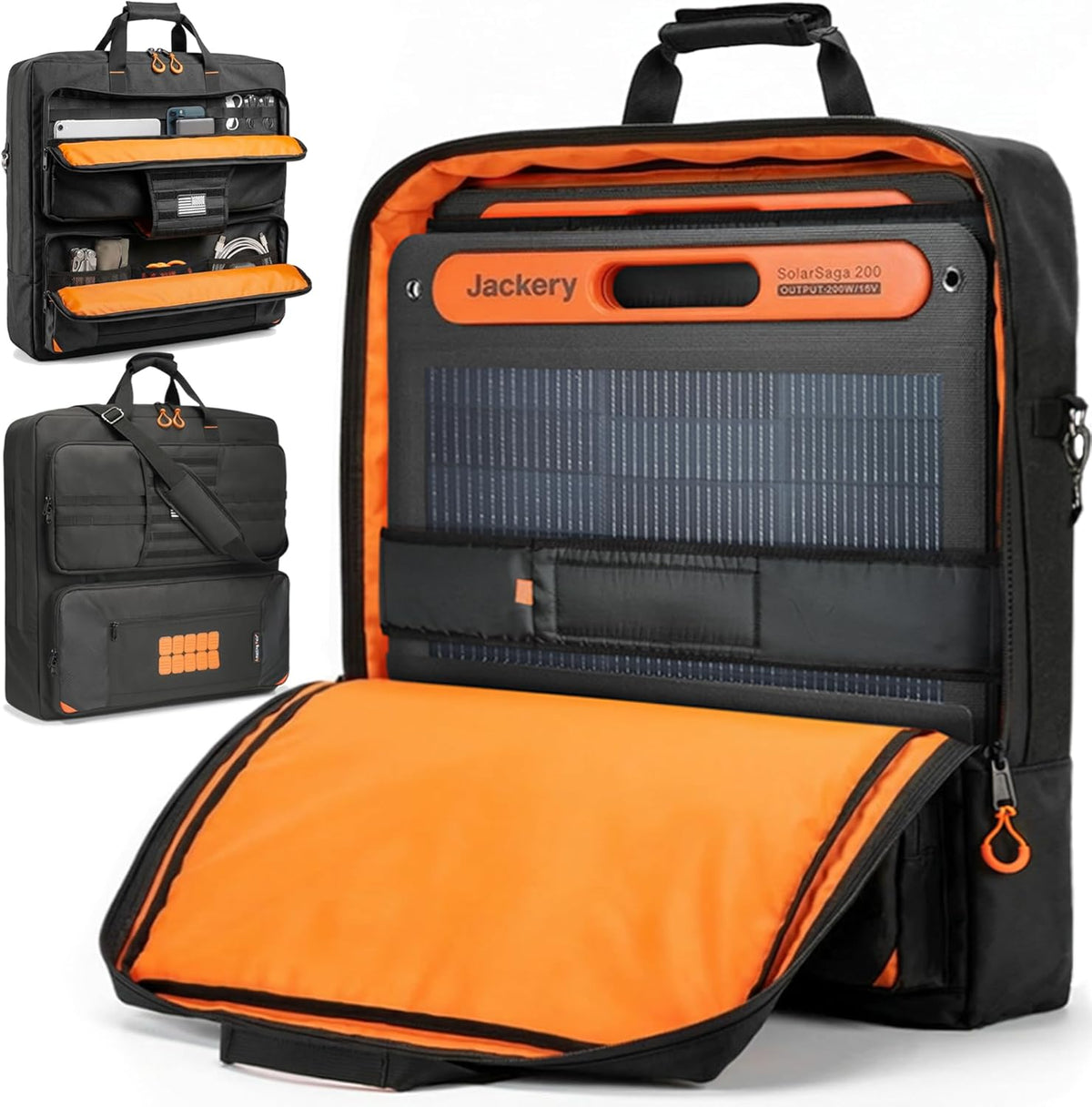 Solar Panel Carrying Bag for Jackery SolarSaga 200W, Solar Panel Storage Bag for 2 Panels, 4-in-1 Kit with Water-Resistant Cover, Precision Fit (25.2"x24"x4.5")