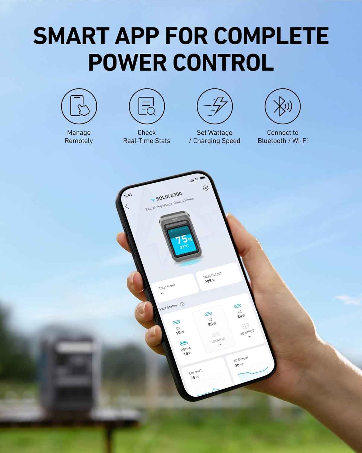 Anker SOLIX C300 Portable Power Station Dark