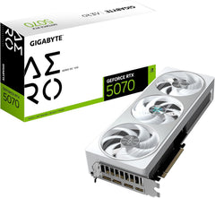 GeForce RTX 5070 AERO OC 12G Graphics Card, 12GB 192-bit GDDR7, PCIe 5.0, WINDFORCE Cooling System, GV-N5070AERO OC-12GD Video Card, Compatible with Desktop