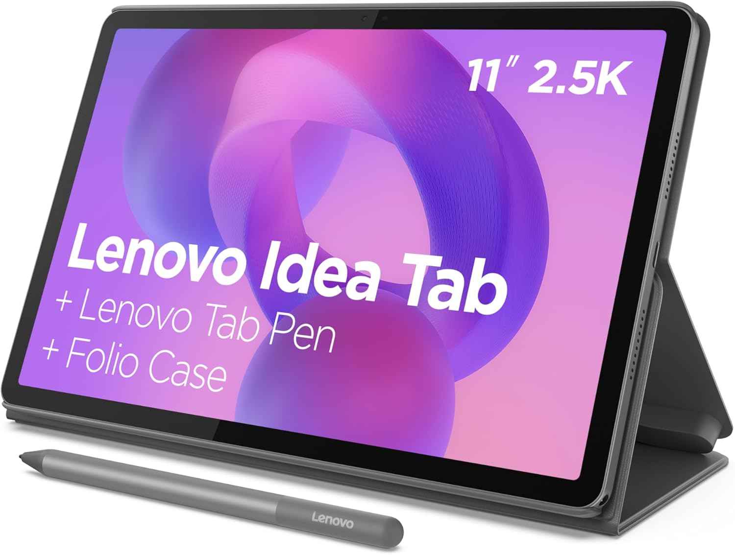 Idea Tab - College Tablet - 11″ 2.5K IPS Touchscreen Display - 90Hz - MediaTek Dimensity 6300-8 GB Memory - 256 GB Storage - Integrated Arm Mali-G57 MC2 - Tab Pen and Folio Case