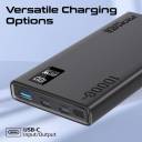 Promate Universal 10000mAh Ultra-Slim Power Bank, with 20W USB-C Input/Output Port, QC 3.0 Output, USB-C Ports, LCD Screen and Over-Heating Protection for Smartphones and Tablets, Bolt-10PD