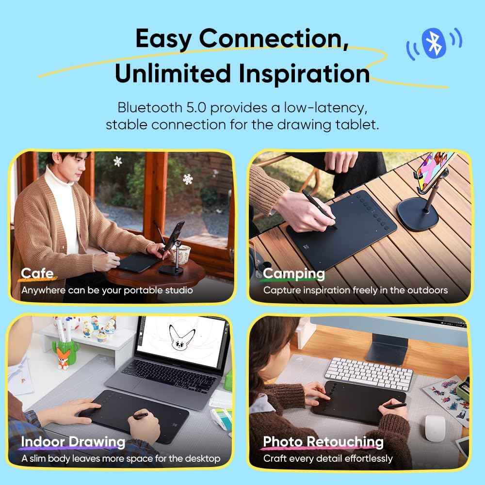 XPPen Deco MINI7W wireless Bluetooth tablet for portable computing