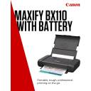 Canon MAXIFY BX110, Portable A4 Inkjet Printer with Rechargeable Battery, 330 Pages Per Charge, Dual-Band Wi-Fi, 1.44" OLED Screen, USB-C Fast Charge, Wireless Direct, 1 Year Warranty