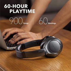 Anker Life Q20 Hybrid Active Noise Cancelling Headphones with P20i, Wireless Over Ear Headphones, 60H Playtime, Hi-Res Audio, Deep Bass, Memory Foam Ear Cups, Travel, Office, USB-C Charging