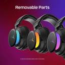 HyperX Cloud Flight 2 Wireless Gaming Headset – 50mm Drivers, Dual Wireless (2.4GHz + Bluetooth 5.3), Detachable Noise‑Cancelling Mic, 100–150h Battery Life, Memory Foam Comfort, White