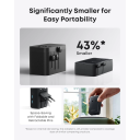 Anker Nano Travel Adapter – 5‑in‑1 Universal Plug (Type A/I/G/C), 20W USB‑C Fast Charging, Compact Foldable Design, Charge 5 Devices Simultaneously - 18 Months Warranty
