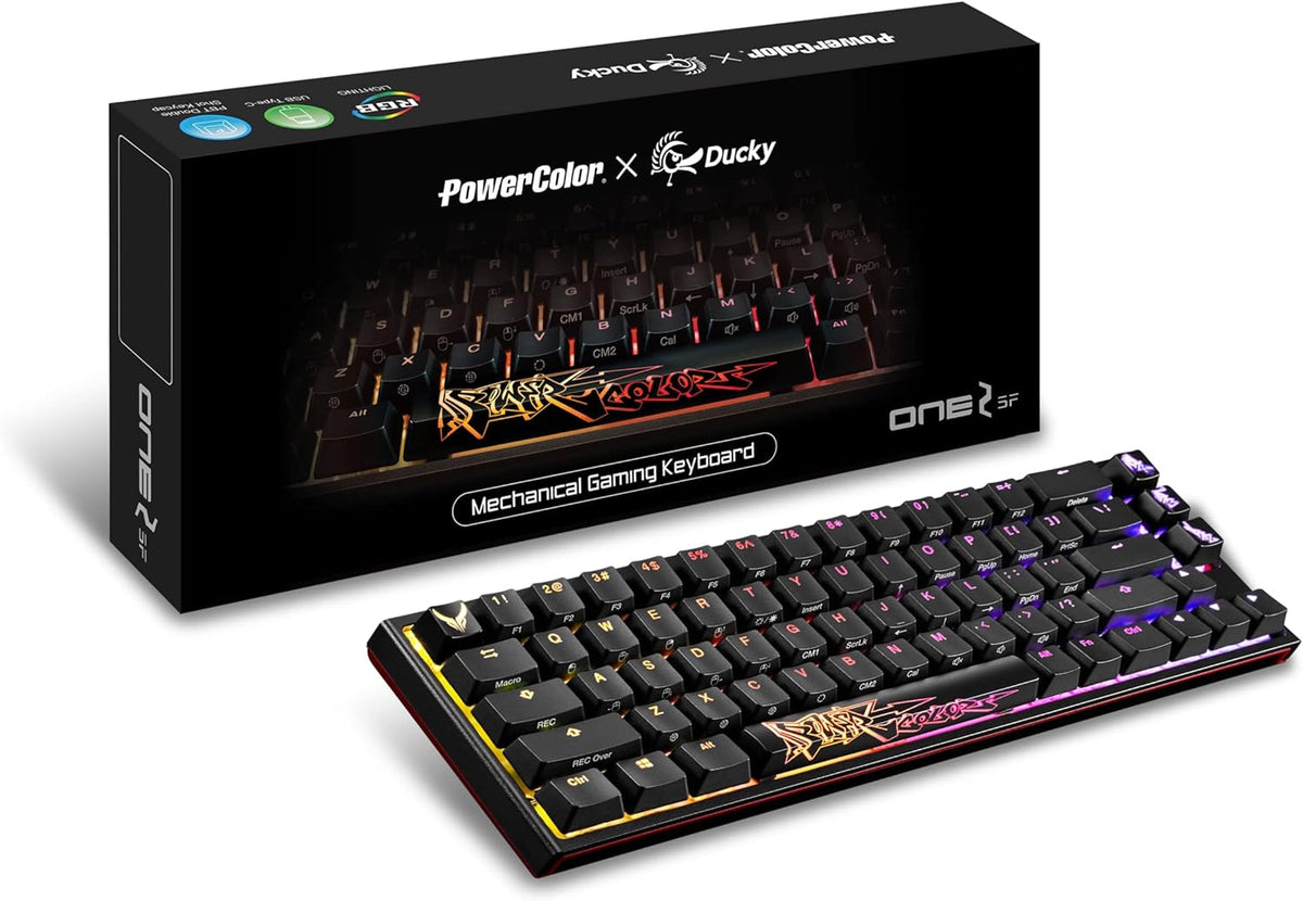 x Ducky One 2 SF RGB USB-C Mechanical Keyboard with Kailh White Switches