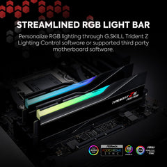 G.SKILL Trident Z5 Neo RGB Series DDR5 RAM (AMD EXPO) 32GB (2x16GB) 6400MT/s CL32-39-39-102 1.40V Desktop Computer Memory U-DIMM - Matte Black (F5-6400J3239G16GX2-TZ5NR)