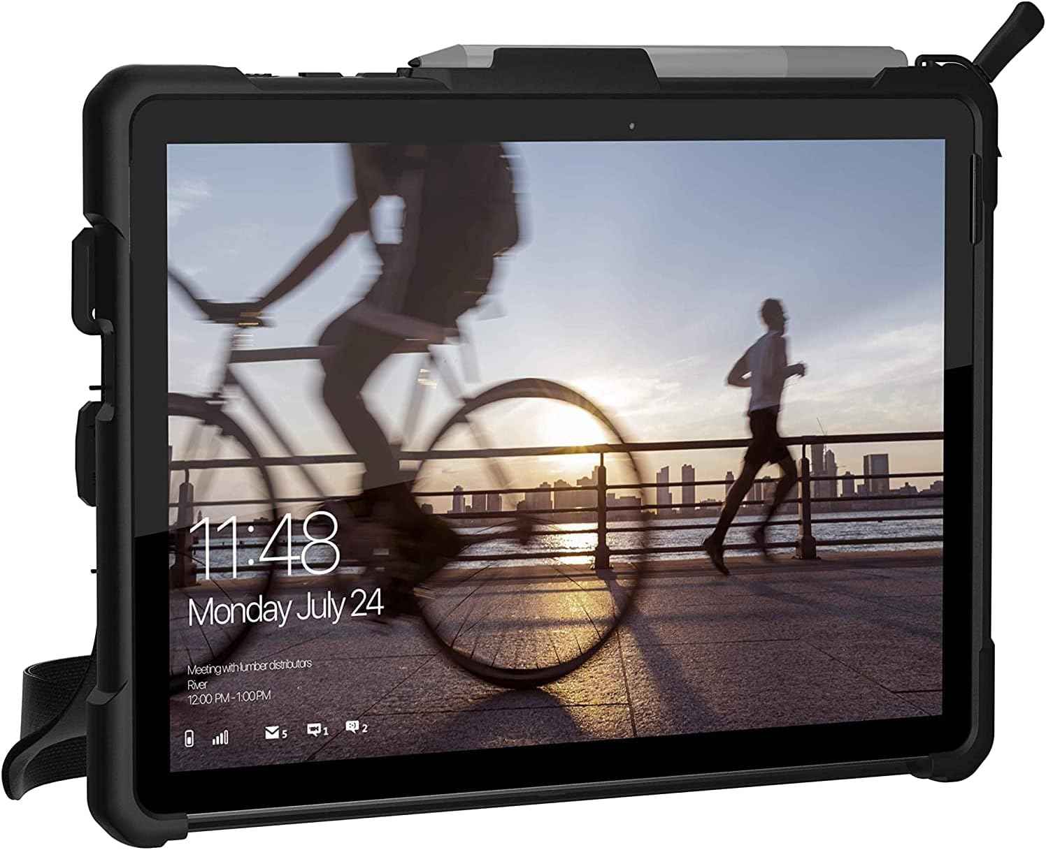 UAG Designed for Microsoft Surface Go 4 / Surface Go 3 / Surface Go 2 / Surface Go Case 10.5" Plasma w/Hand Strap & Shoulder Strap Feather-Light Rugged Military Drop Tested Cover Ice