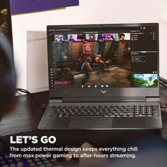 HP Victus 15 Gaming Laptop, 15.6" FHD 144Hz IPS (AMD Ryzen 5 7535HS, 16GB DDR5 RAM, 512GB PCle SSD, Radeon RX 6550M 4GB (Beat RTX3050)) Backlit KB, Wi-Fi 6, Webcam, Ethernet, Win 11 Home