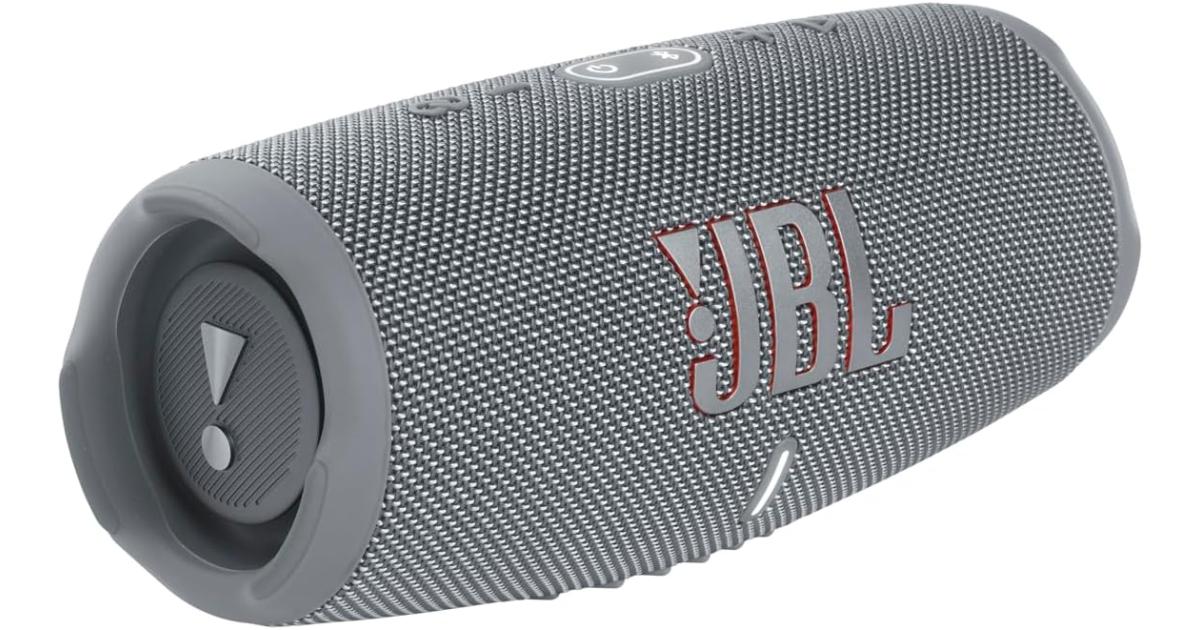 JBL Charge5 Splashproof Portable Bluetooth Speaker - Grey