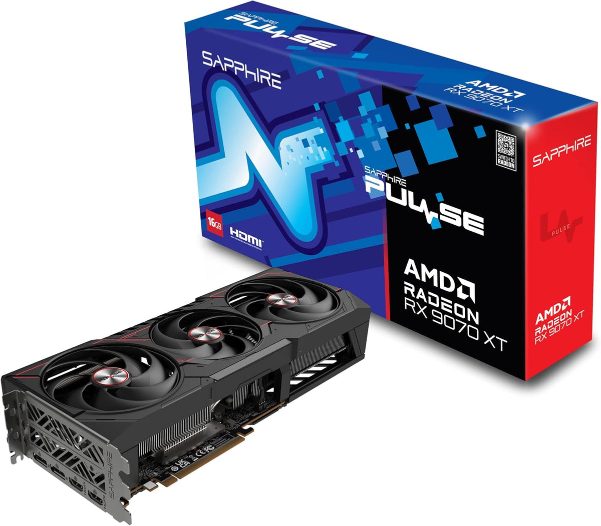 11348-03-20G Pulse AMD Radeon™ RX 9070 XT Gaming Graphics Card with 16GB GDDR6, AMD RDNA 4