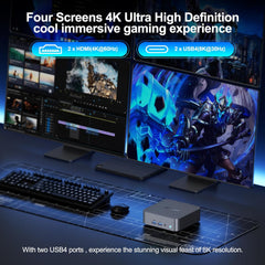 GT13 PRO Mini PC, Intel Core i9-13900HK (14C/20T, up to 5.4GHz), 16GB DDR4 RAM, 1TB PCIe 4.0 NVMe SSD, Aluminium Design Windows 11 Pro Desktop Computer with USB4,Wi-Fi 6E,BT 5.2,8K UHD