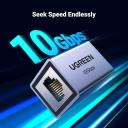 UGREEN Ethernet Extender 10Gbps, Ethernet Coupler for Cat8 Cat7 Cat6 Cat5 Cable, 328ft Long Distance Extend, Aluminum Alloy Shell, Space Grey