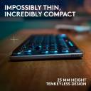 Logitech G915 X LIGHTSPEED TKL Clicky Wireless Gaming Keyboard – Clicky GL Low‑Profile Switches, Tri‑Mode Connectivity, KEYCONTROL Customization, LIGHTSYNC RGB, Aluminum Alloy Build, Black