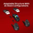 HyperX Pulsefire Saga Lightweight Gaming Mouse Smooth and Snappy HyperX 26K Sensor Enhanced Customization Modular Shell Design Changes NGENUITY Software - Black