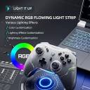 MACHENIKE G5 Pro Wireless Gaming Controller for Windows PC, Switch, IOS & Android, PC Controller Hall Effect Joystick Triggers / Gyroscope, RGB Lights - White
