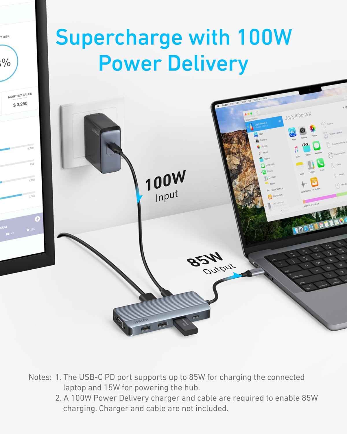 8-in-1 USB-C Hub, USB C Docking Station Triple Display Multi-Port Dongle with 2 HDMI and VGA, 5Gbps Data Transfers, USB Ports for MacBook Air/Pro, Dell XPS, iPad Pro, and More