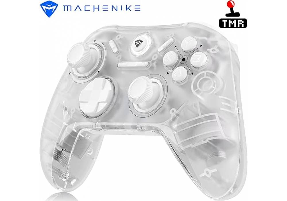 Machenike G1 Pro 1000Hz Wireless Gaming Controller for PC, Windows, Android, iOS, Switch , PC Controller with TMR Joystick Triggers/Gyroscope White