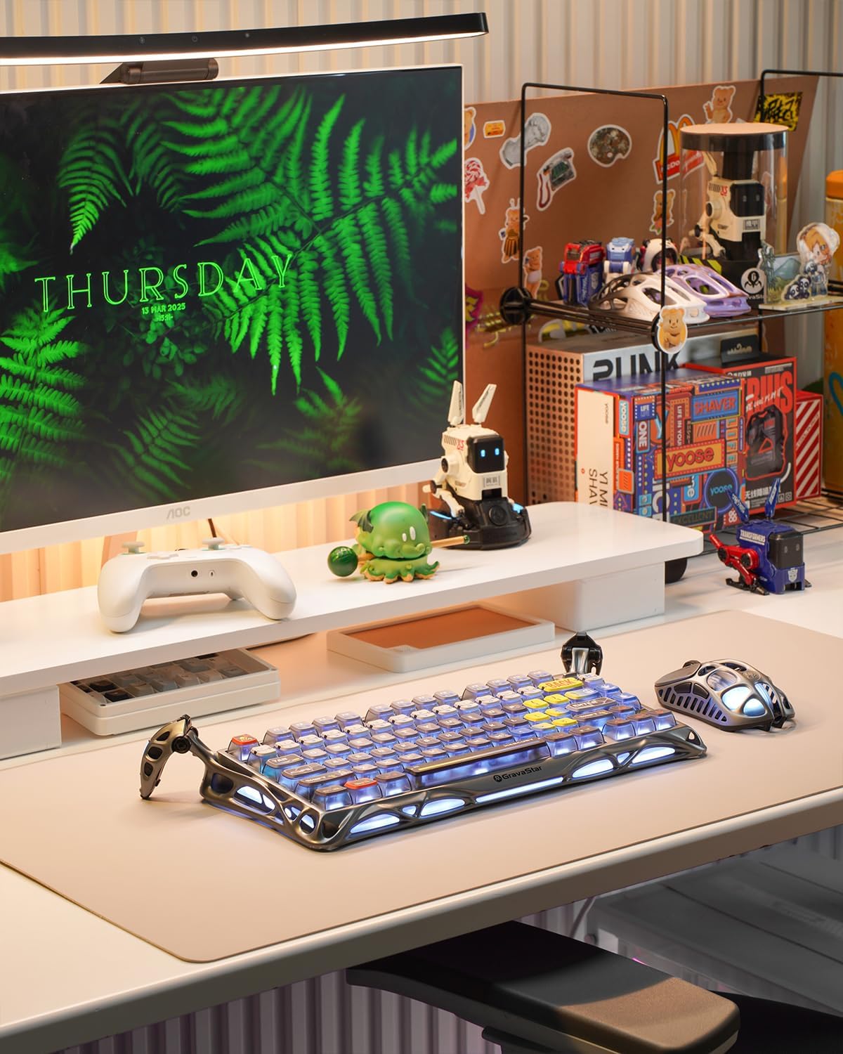 GravaStar RGB wireless mechanical gaming keyboard for computer setup