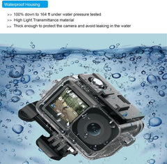 Accessories Bundle for DJI Osmo Action 5 Pro/Action 4/3 Waterproof Case Diving Housing Silicone Case Glass Screen Protector Film Whole Kit 60E (Kit1 for DJI Osmo Action 5 Pro/4/3)