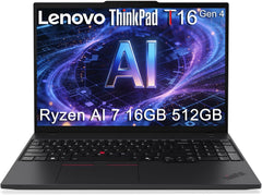 Lenovo ThinkPad T16 Gen 4 Business AI Laptop (16" FHD+, AMD Ryzen AI 7 PRO 350 (> Intel Ultra 7 255U), 16GB DDR5, 512GB SSD) Copilot+ PC, 2x Thunderbolt 4, Backlit, Fingerprint, IR Webcam, Win 11 Pro
