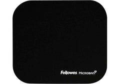 Fellowes Mousepad with Microban® Antibacterial Protection, Nonskid Base, 9 x 8, Black