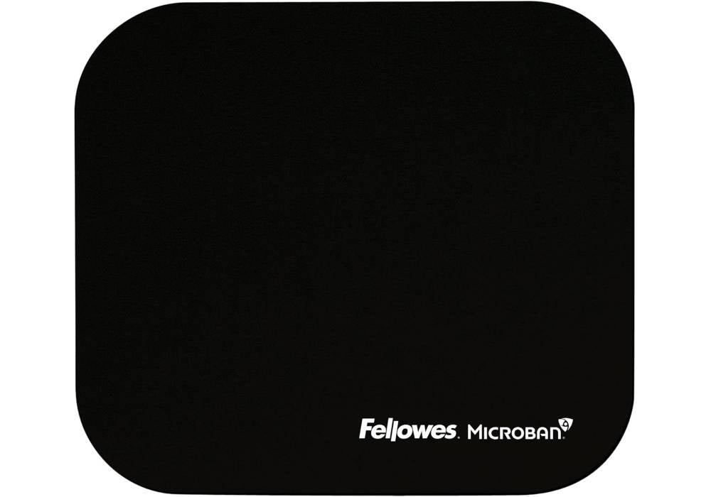Fellowes Mousepad with Microban® Antibacterial Protection, Nonskid Base, 9 x 8, Black