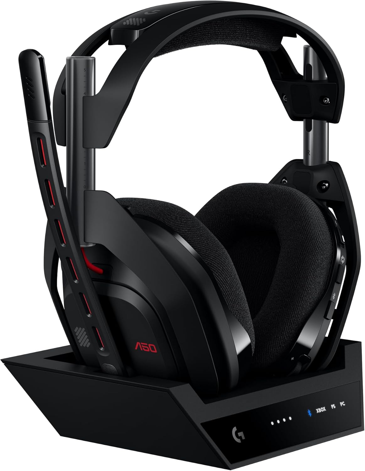Astro A50 Multi-Platform Wireless Gaming Headset + Base Station for PS5/Xbox/PC: PLAYSYNC Audio Switcher, <16bit/48kHz (Console), <24bit/48kHz (PC), 24hr Battery, 2.4GHz & BT - Black