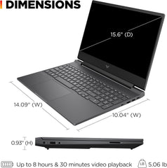 HP Victus 15 Gaming Laptop, 15.6" FHD 144Hz IPS (AMD Ryzen 5 7535HS, 16GB DDR5 RAM, 512GB PCle SSD, Radeon RX 6550M 4GB (Beat RTX3050)) Backlit KB, Wi-Fi 6, Webcam, Ethernet, Win 11 Home