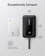 Anker Power Bank (10K, 30W, Built-In USB-C Cable) Zolo
