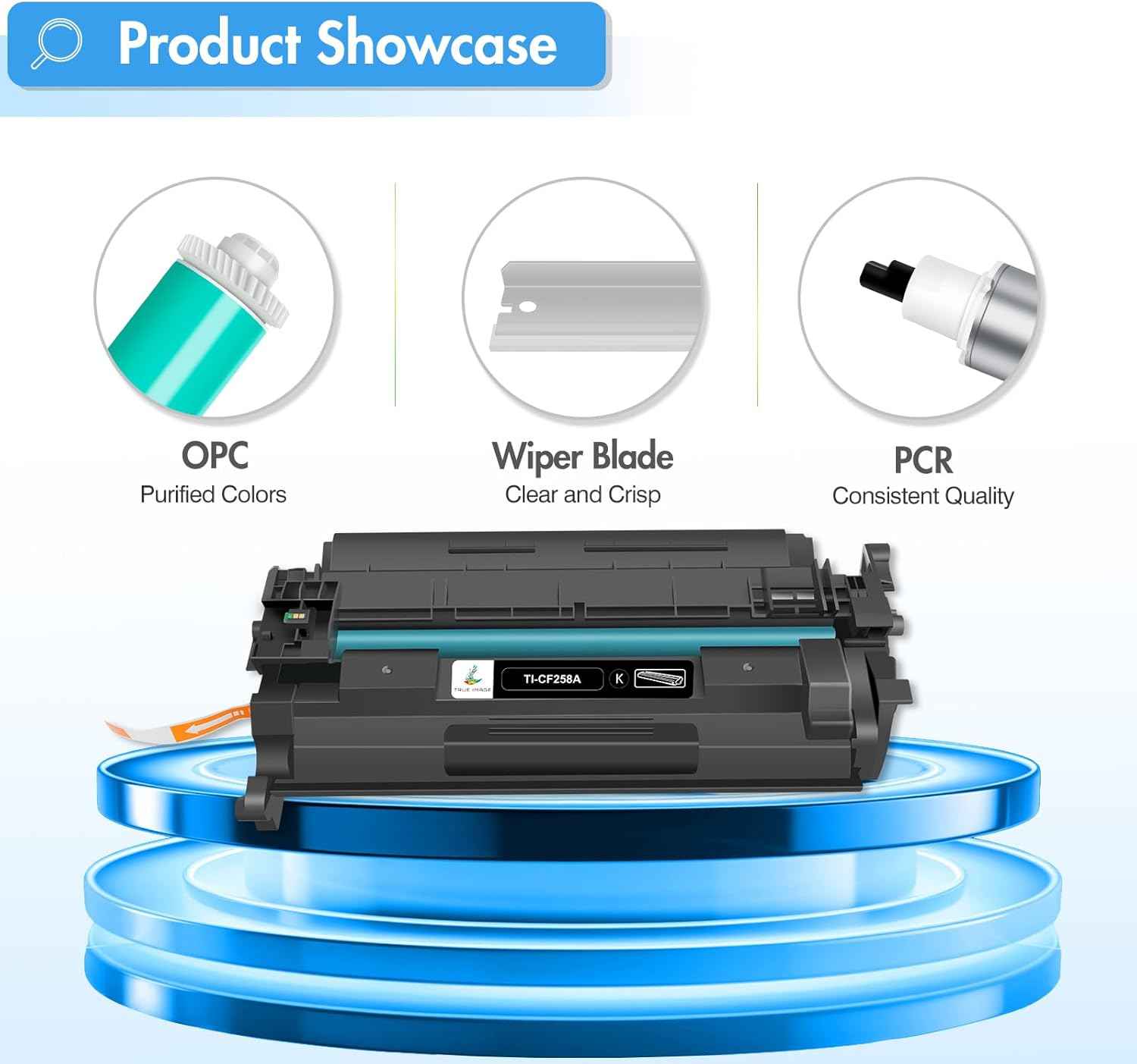 58A Toner Cartridge Black CF258A Compatible Replacement for HP 58A CF258A 58X CF258X M428fdw with Chip for HP LaserJet Pro MFP M428fdn M428dw Pro M404n M404dn M404dw M404 M428 Printer Ink 2 Pack