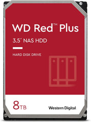 8TB WD Red Plus NAS Internal Hard Drive HDD - 5400 RPM, SATA 6 Gb/s, CMR, 256 MB Cache, 3.5" - WD80EFAX