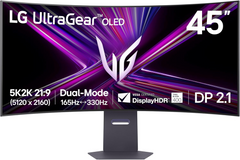 LG 45GX950A-B UltraGear™ 45” OLED 5K2K WUHD Gaming Monitor – 165Hz / 330Hz Dual Mode, 0.03 ms, G-SYNC